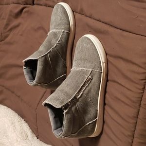Gray sneaker booties size 8